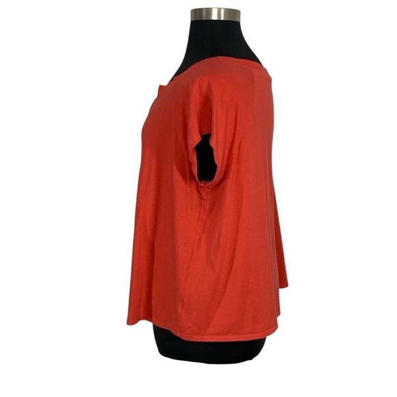 ModCloth 3X Watermelon Red Short Sleeve Top T-Shirt Retro 50s - Picture 6 of 7